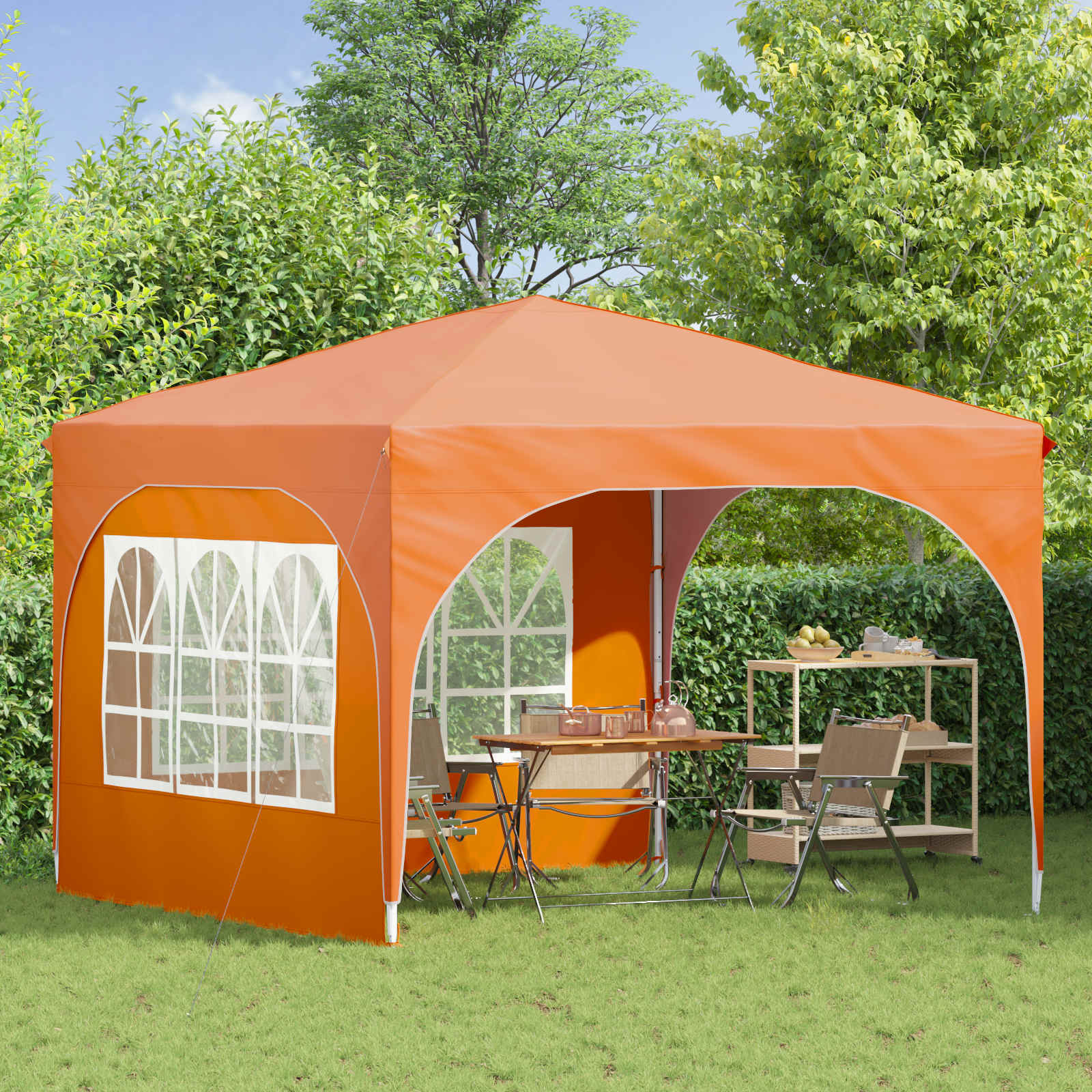 Pop-up Feesttent 290 x 290 x 245 cm Oranje image 3