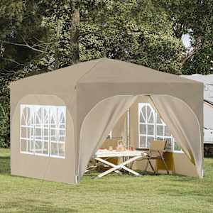 Zložljivi šotor za zabave 290 x 290 x 245 cm Krem