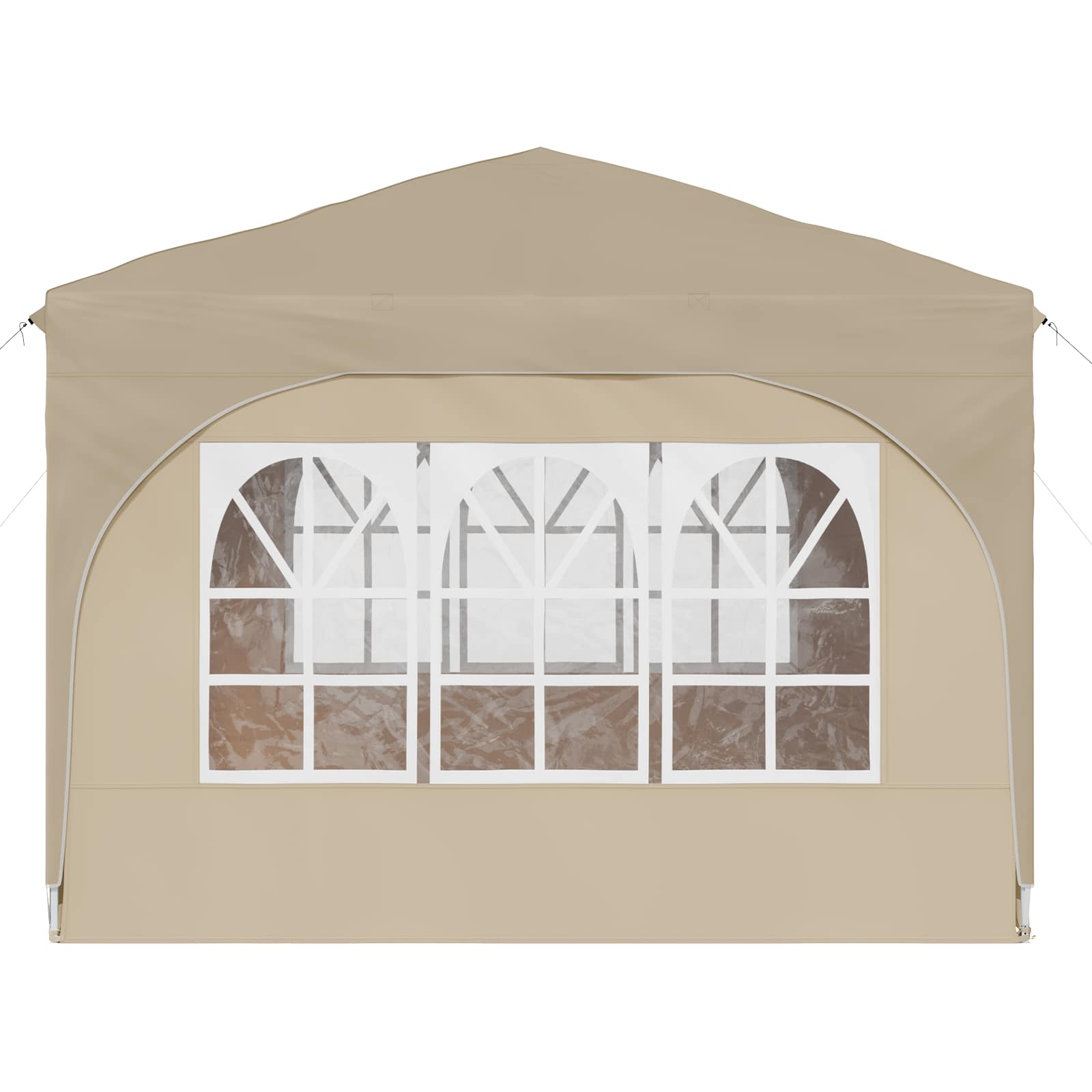 Pop-up Feesttent 290 x 290 x 245 cm Crèmekleurig image 8