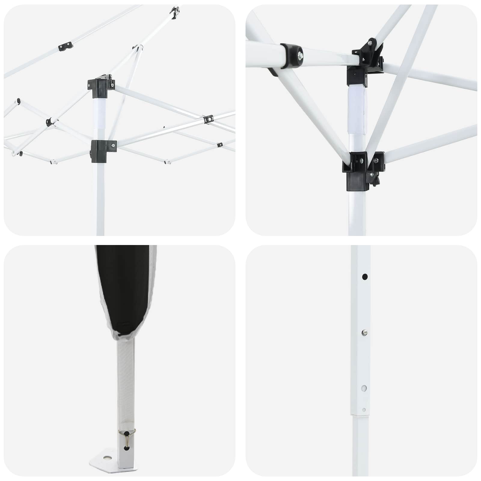 Pop-up Feesttent 290 x 290 x 245 cm Antraciet image 13