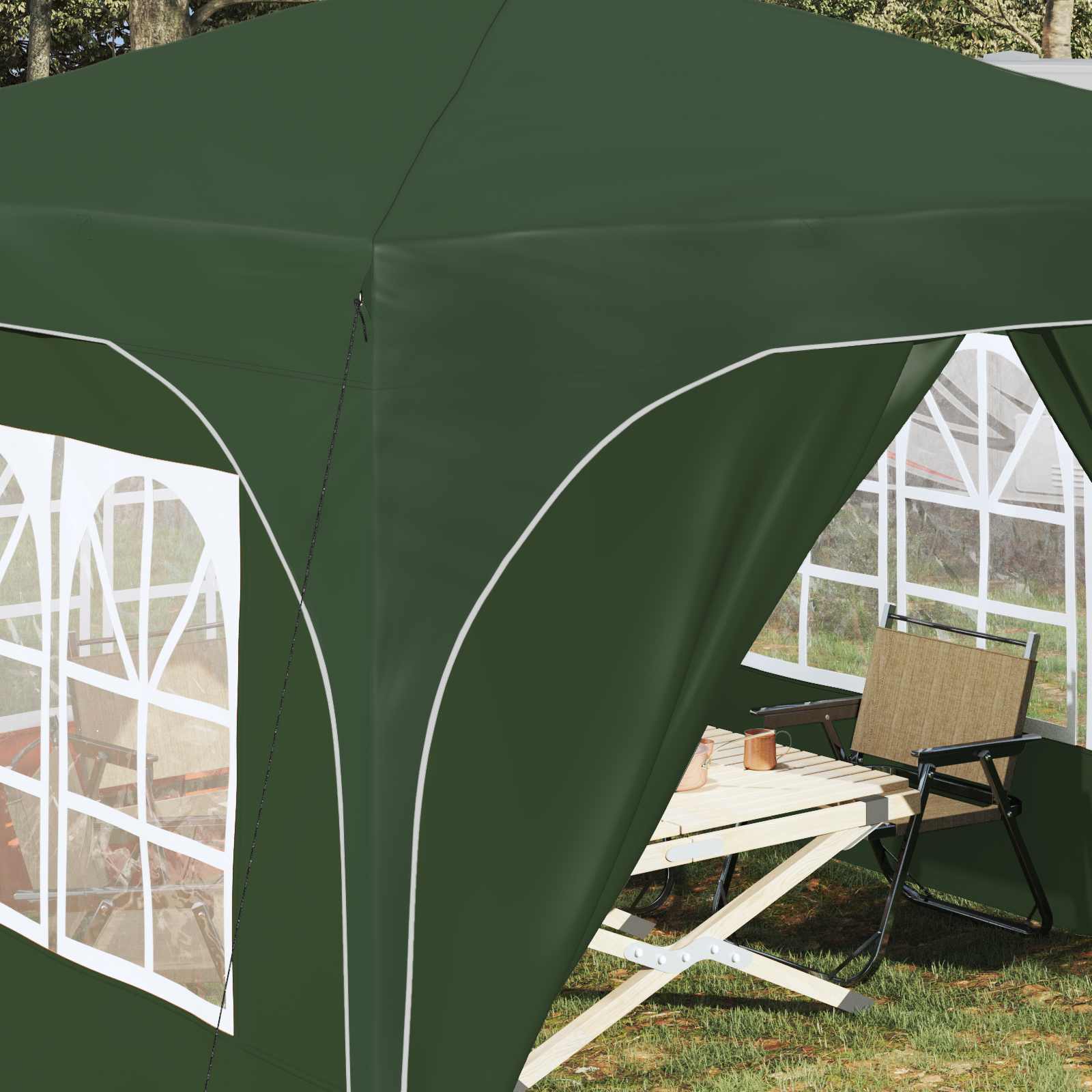 Pop-up Feesttent 290 x 290 x 245 cm Groen image 4