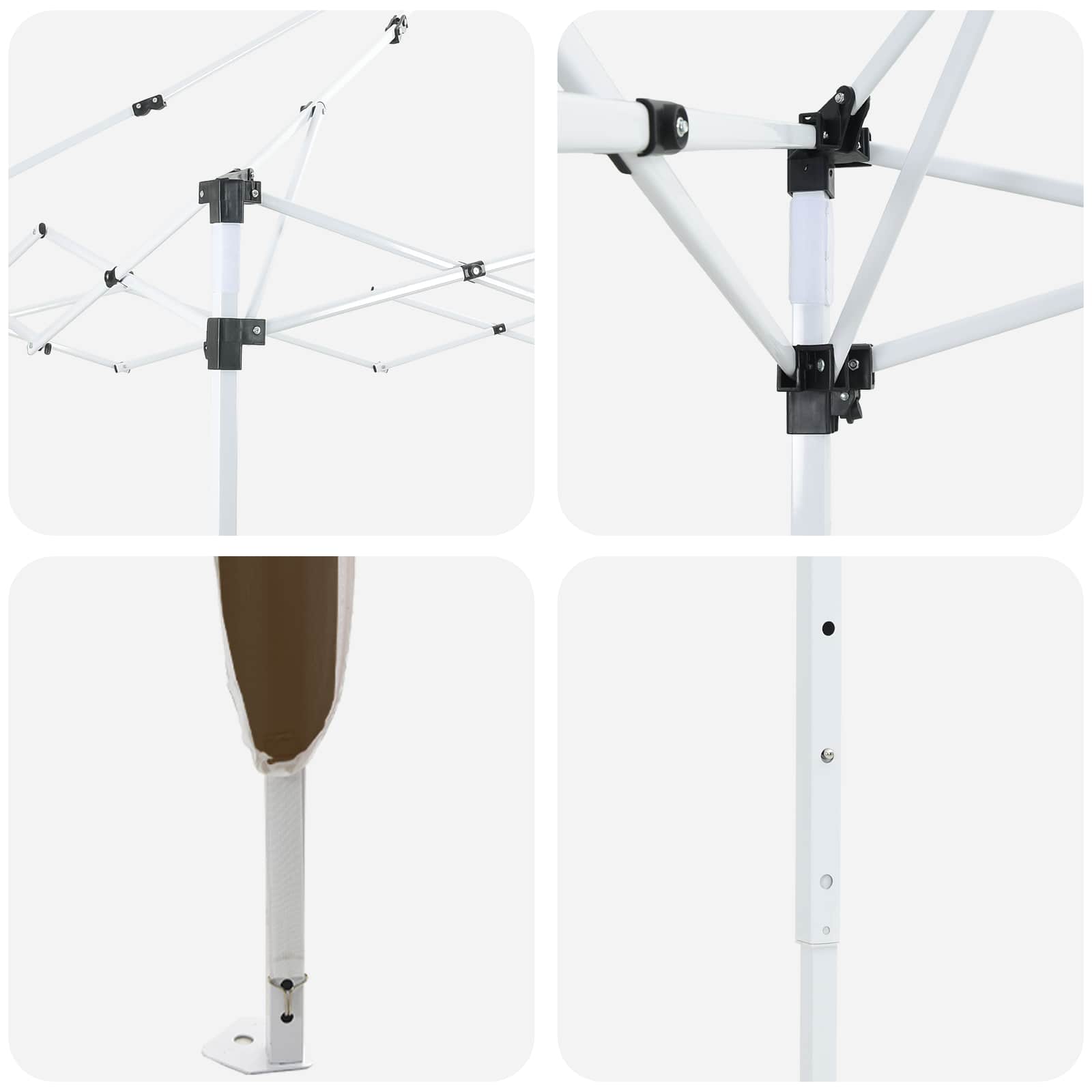 Pop-up Feesttent 290 x 290 x 245 cm Taupe image 13