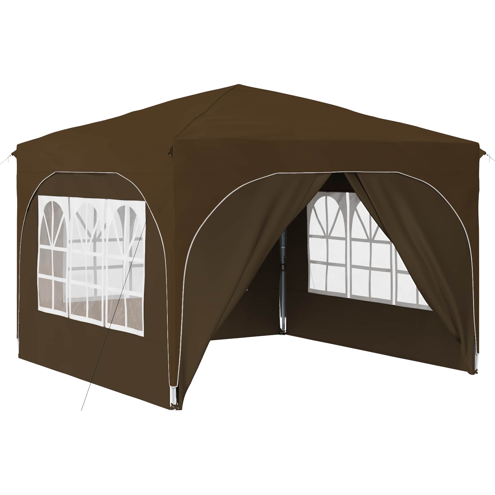 Pop-up Feesttent 290 x 290 x 245 cm Taupe image 2