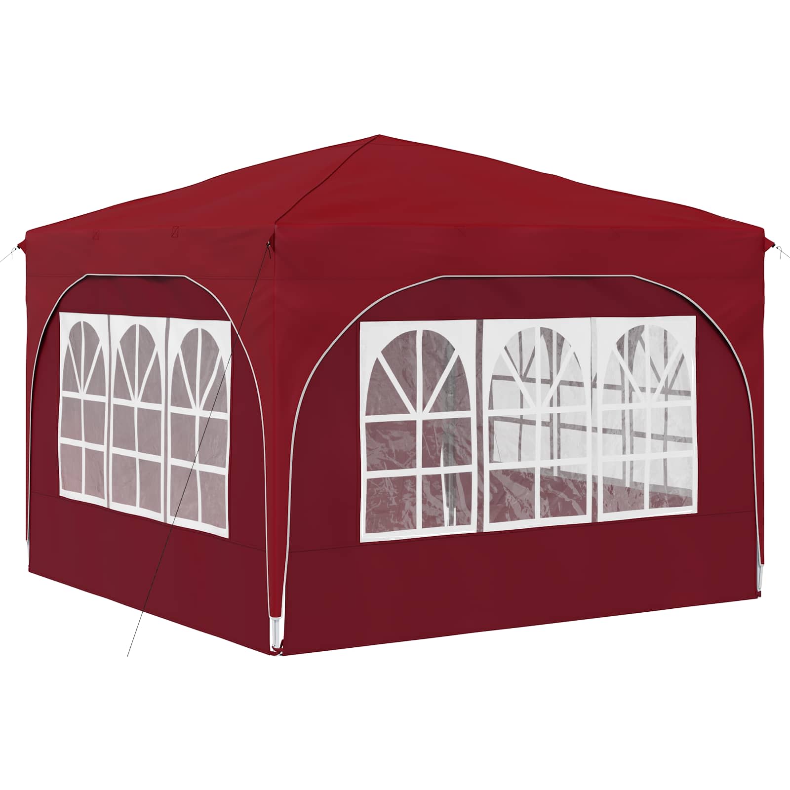 Pop-up Feesttent 290 x 290 x 245 cm Bordeauxrood image 9