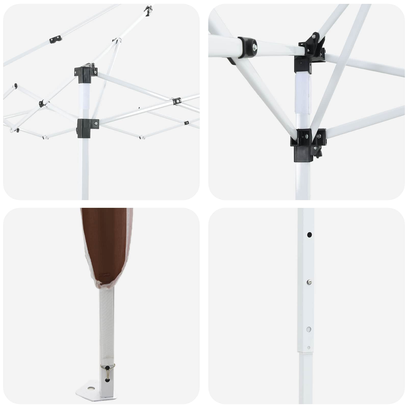 Pop-up Feesttent 290 x 290 x 245 cm Bruin image 13