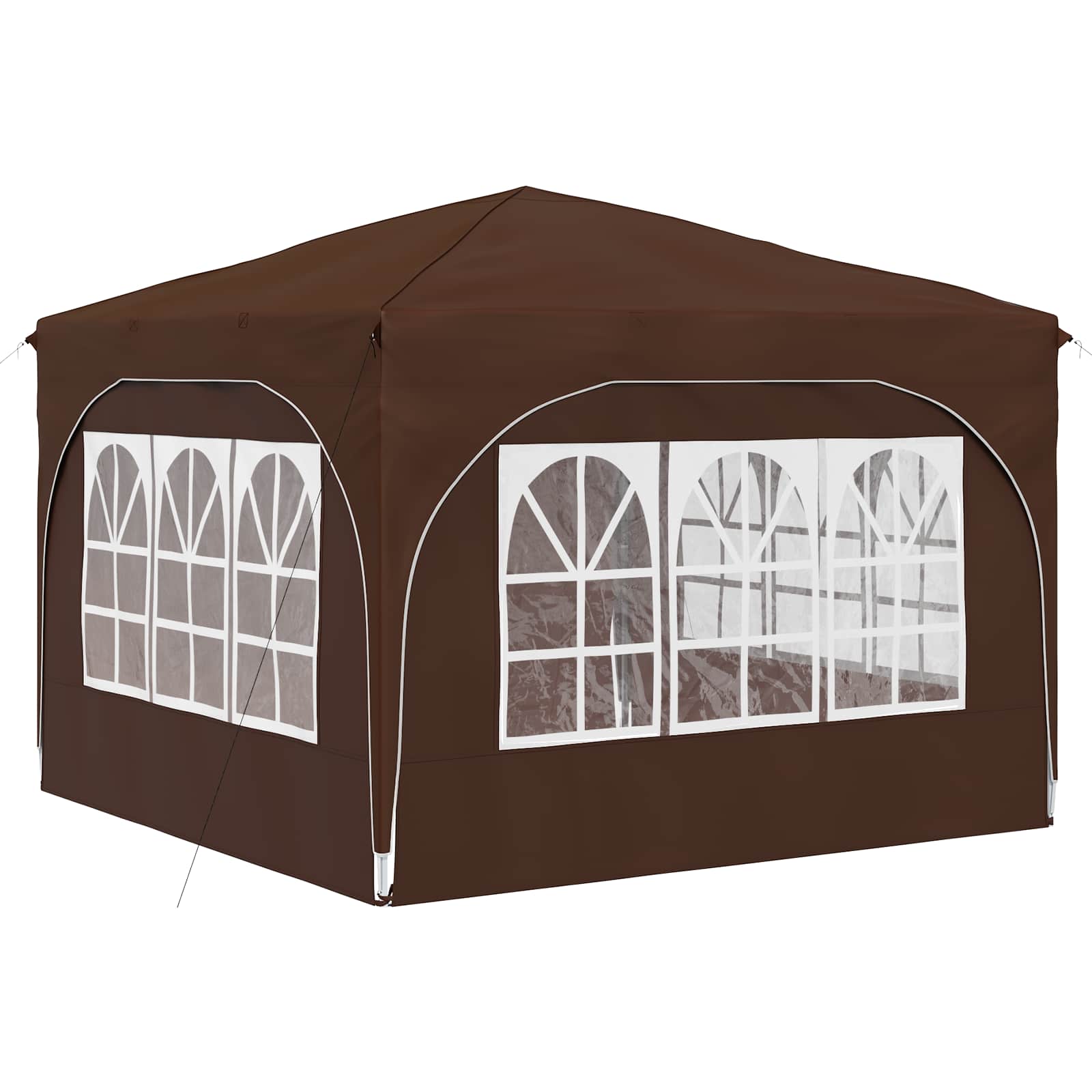 Pop-up Feesttent 290 x 290 x 245 cm Bruin image 9