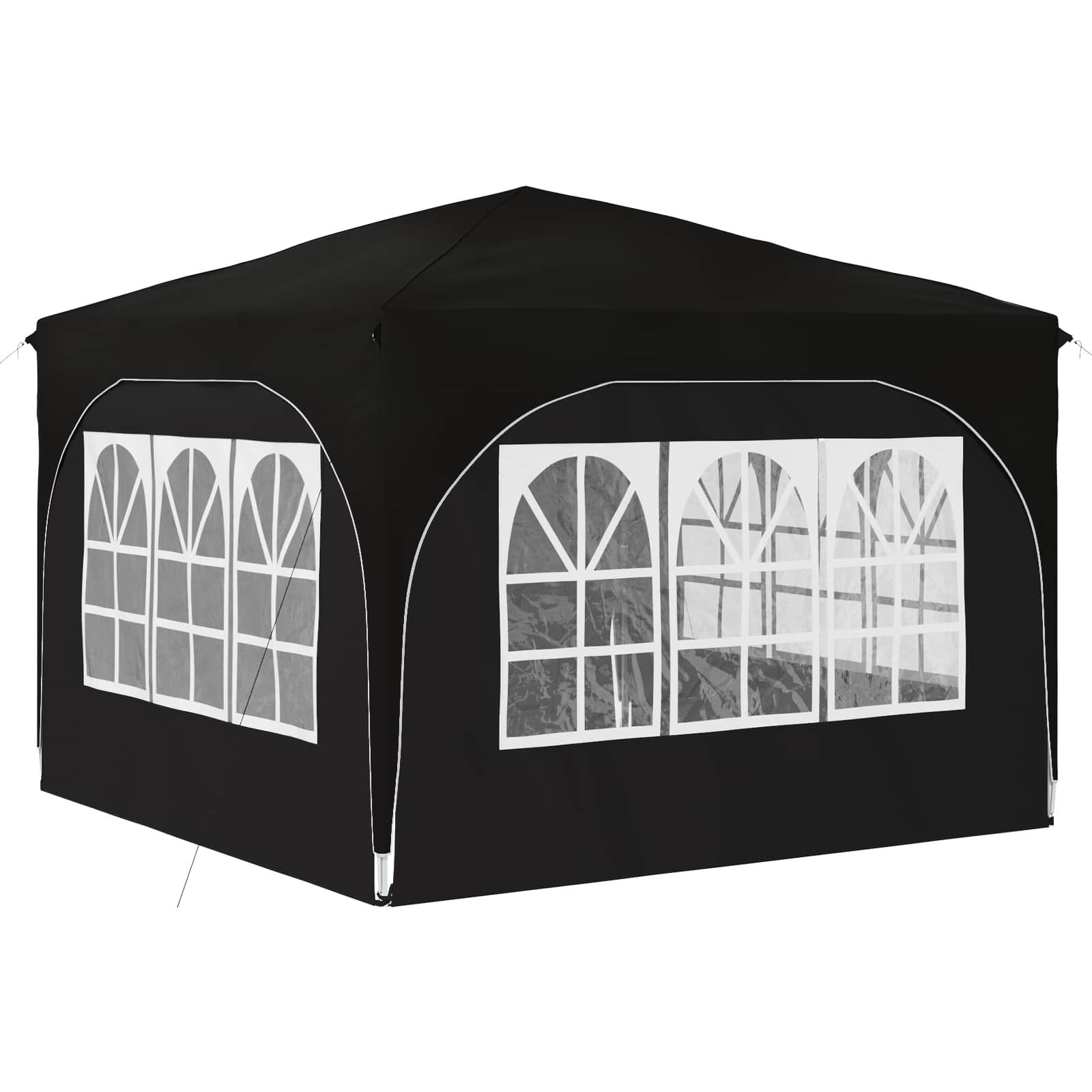 Pop-up Feesttent 290 x 290 x 245 cm Zwart image 9