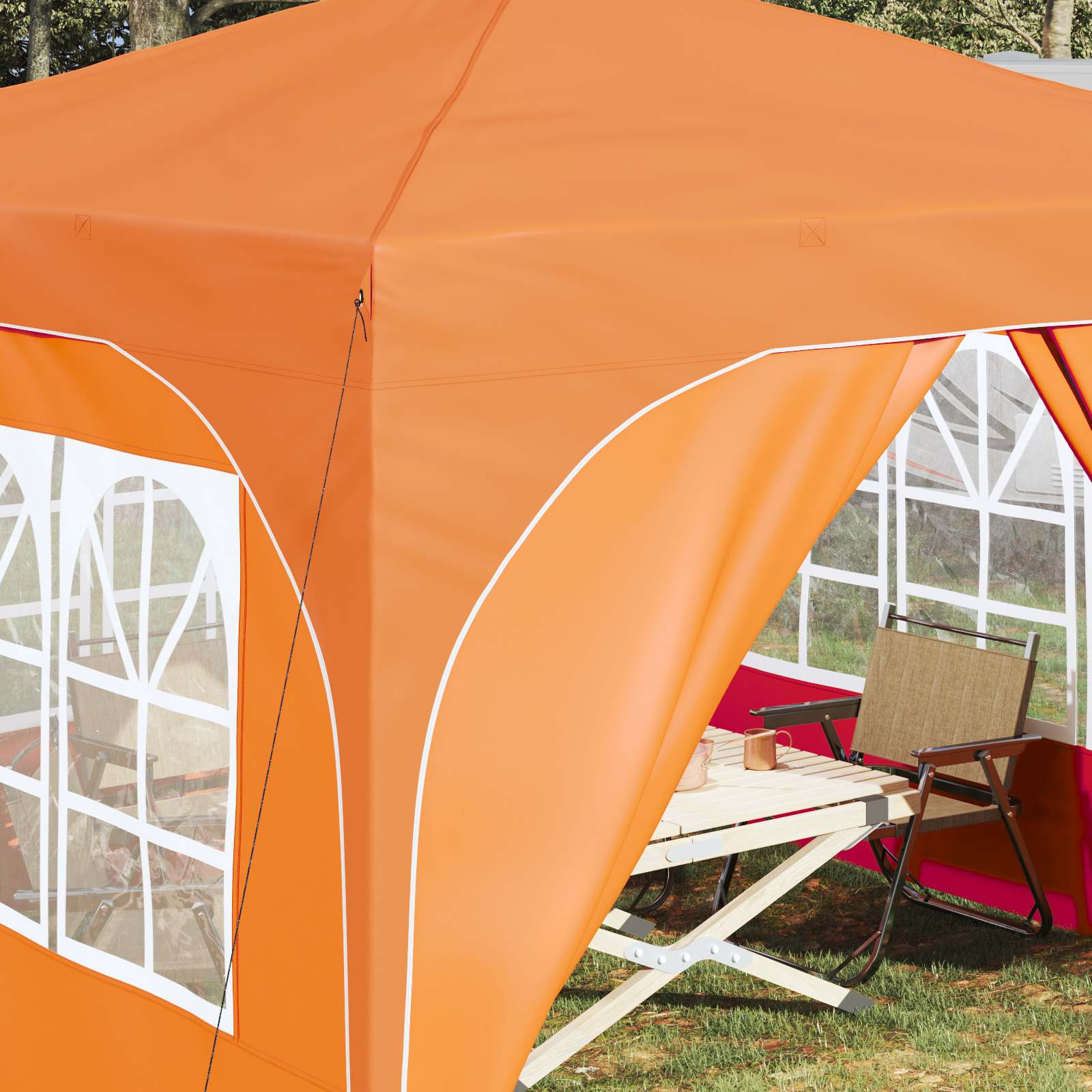 Pop-up Feesttent 290 x 290 x 245 cm Oranje image 4