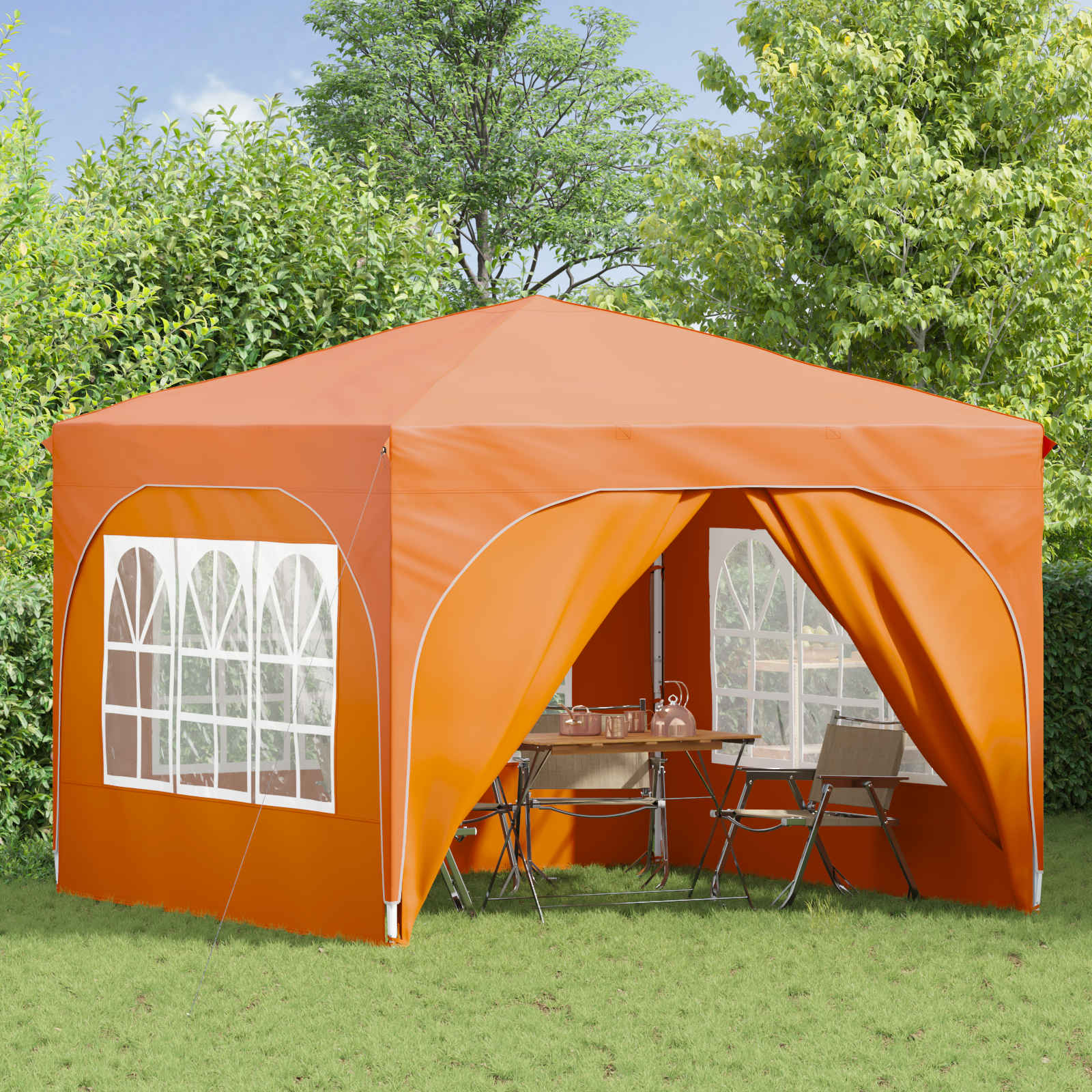 Pop-up Feesttent 290 x 290 x 245 cm Oranje image 3