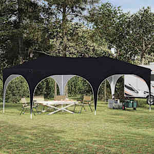 Zložljivi šotor za zabave Črna 575 x 288 x 245 cm