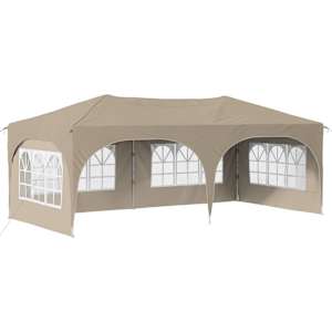 vidaXL &Uuml;hepuuline peotelk 575 x 288 x 245 cm Kreemjas Oxfordi kangas