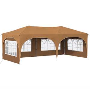vidaXL &Uuml;hepuuline peotelk 575 x 288 x 245 cm Beež Oxfordi kangas