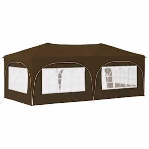 Párty stan s výsuvným stánkem 575 x 288 x 245 cm Taupe - obrázek 7