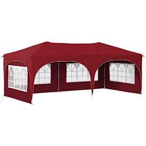 vidaXL &Uuml;hepuuline peotelk 575 x 288 x 245 cm Veinipunane