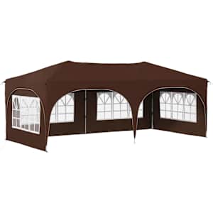 vidaXL &Uuml;hepuuline peotelk 575 x 288 x 245 cm Pruun Oxfordi kangas