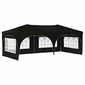 vidaXL &Uuml;hepuuline peotelk 575 x 288 x 245 cm Must Oxfordi kangas