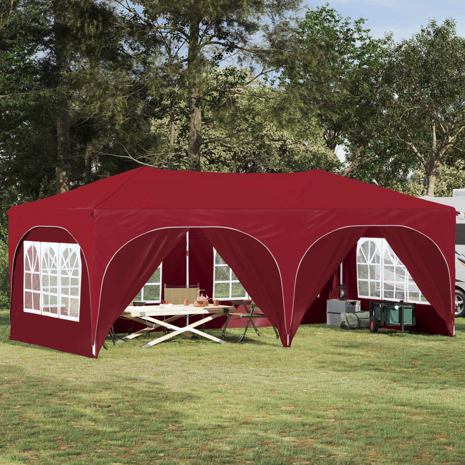 Pop-up Festtelt Bordeaux 575 x 288 x 245 cm Oxford stof