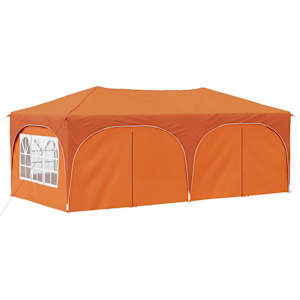 Párty stan s výsuvným stánkem 575 x 288 x 245 cm Oranžová - obrázek 4