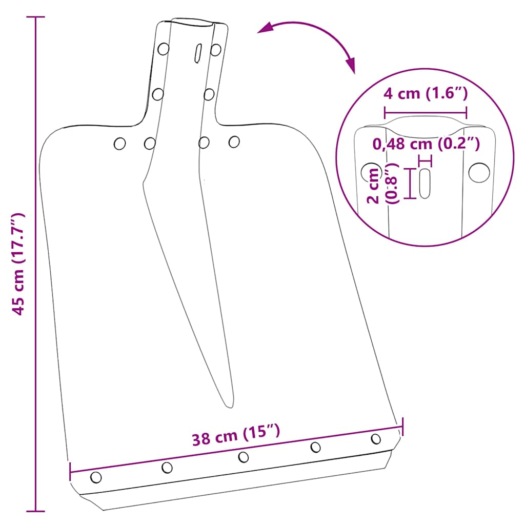 Labida pea Hõbedane 45 x 38 cm Alumiinium 11 Kõik vajalik sinu aeda ja koju! Labida pea Hõbedane 45 x 38 cm Alumiinium - Image 11