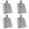 vidaXL Labida pea 4 tk H&otilde;bedane 45 x 38 cm Alumiinium