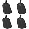 vidaXL Labida pea 4 tk Must 34,5 x 24 cm Pulberv&auml;rvitud teras