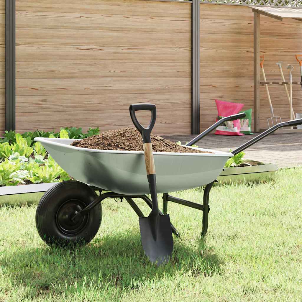 Φτυάρι Μαύρο 68,5 εκ. Διαστρωμένος Χάλυβας και Στερεό Ξύλο - Image 3