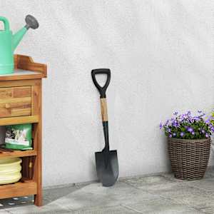 Lopata Črna 68,5 cm Mocno prevlečena jeklena in trdna lesena