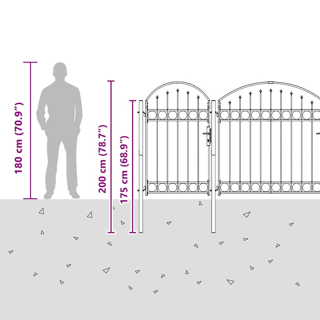 Aedade värav kumeral ülaosas Hall 400 x 100 cm Teras - Image 9