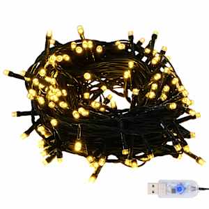 Sada vánočních ozdob 120 ks 300 LED Teplá bílá Ø 6 cm - obrázek 8