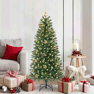 Set božičnih okraskov med 150 LED 61 pcs Zlata Plastika