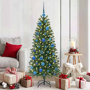 Set božičnih okraskov med 150 LED 61 pcs Modra Plastika