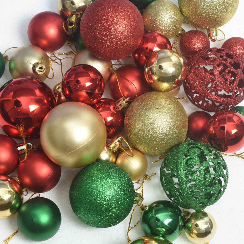 Σετ Χριστουγεννιάτικων Στρογγυλών Μπαλίτσων 61 pcs Πολύχρωμο - Image 11