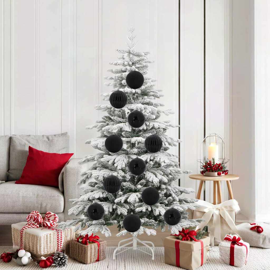 vidaXL Weihnachtskugel-Set 9 pcs Schwarz