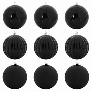 Vánoční ozdoba Set XL 9 pcs Černá Plast - obrázek 2