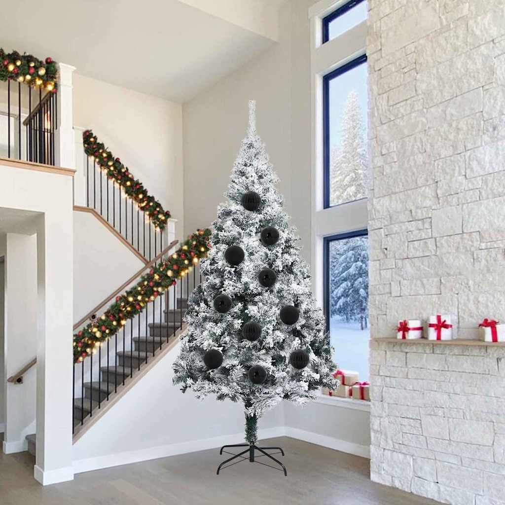 vidaXL Set de Globuri de Crăciun 4 pcs Negru XXL