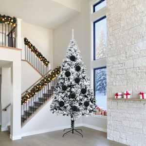 Božična kroglica set XXL 4 pcs Črna Plastika