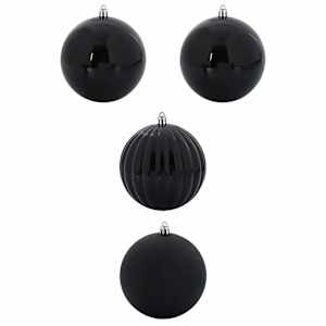 Sada vánočních ozdob XXL 4 pcs Černá Plast - obrázek 2