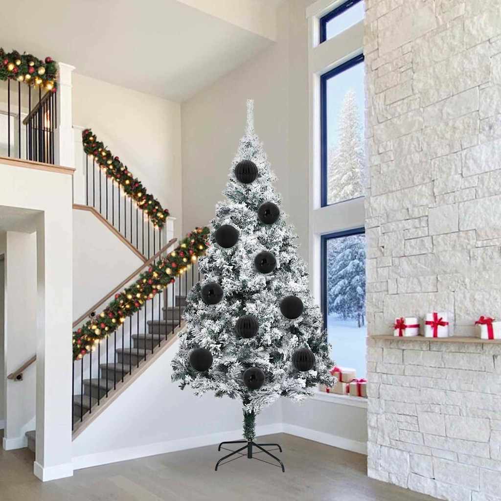 vidaXL Set de Globuri de Crăciun 3 pcs Negru XXL