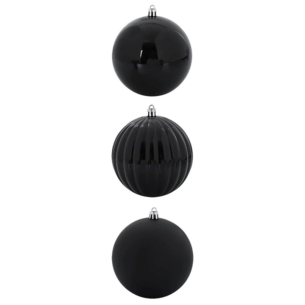 Thumbnail - vidaXL Weihnachtskugel-Set 3 pcs Schwarz Kunststoff