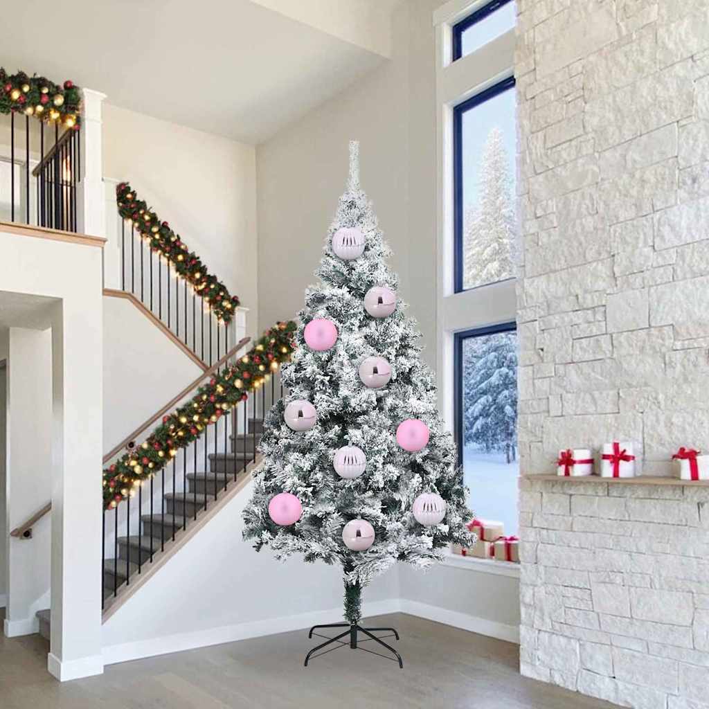 vidaXL Set de Globuri de Crăciun 3 pcs Roz XXL