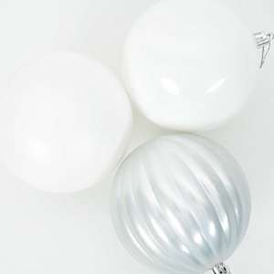 Vánoční ozdoba Set XXL 4 pcs Bílá Plast - obrázek 4
