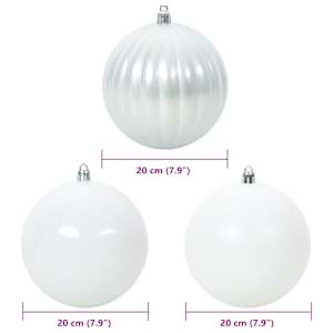 Vánoční ozdoba Set XXL 4 pcs Bílá Plast - obrázek 5