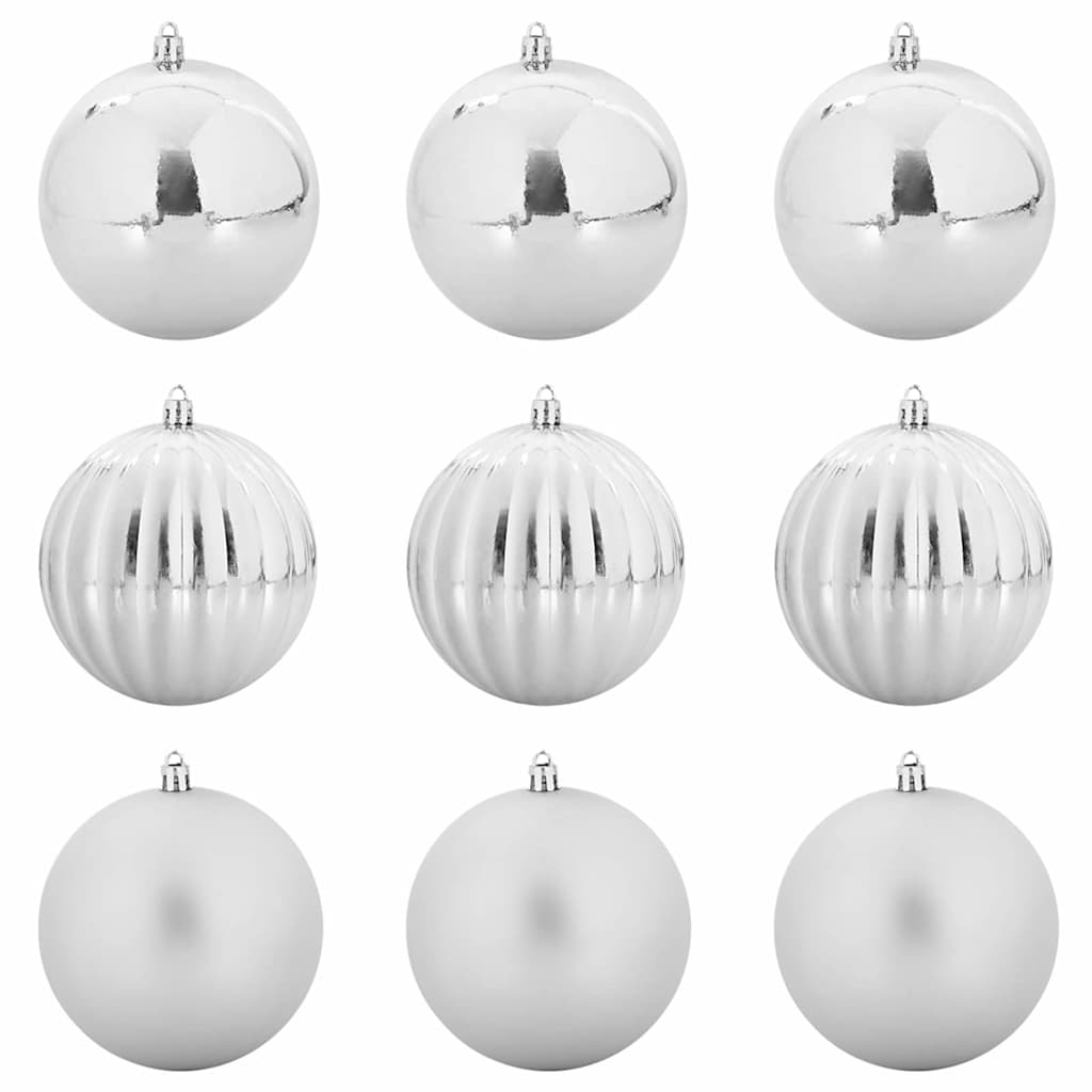 Thumbnail - vidaXL Weihnachtskugeln Set XL 9 pcs Silber Kunststoff