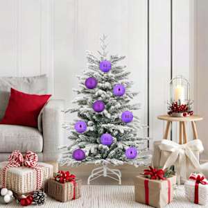 Set božičnih okraskov XL 15 pcs Lila Plastika