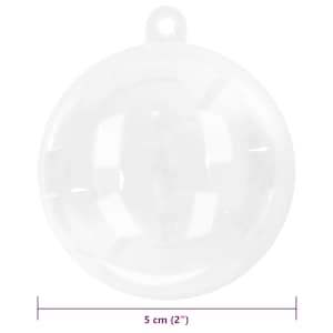 Sada vánočních ozdob 50 pcs Transparentní Ø 5 cm - obrázek 8