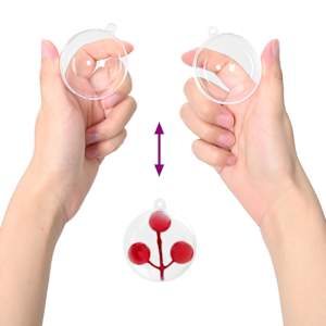 Sada vánočních ozdob 100 pcs Transparentní Ø 8 cm - obrázek 7