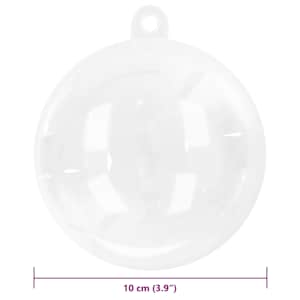 Sada vánočních ozdob 100 pcs Transparentní Ø 10 cm - obrázek 8