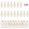 vidaXL J&otilde;ulune K&auml;bipall 40 tk &scaron;ampanjav&auml;rvi 4 x 9 cm Plastmass