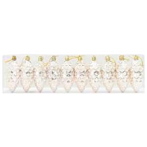 Vánoční koule z borových šišek 40 pcs champagne Plast - obrázek 3