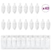 vidaXL J&otilde;ulune K&auml;bipall 40 tk Valge 4 x 9 cm Plastmass